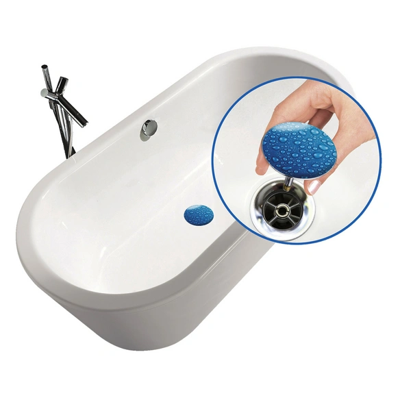 Badewannenstöpsel »Pluggy XXL Waterdrop«, Messing/Kunststoff, chromfarben