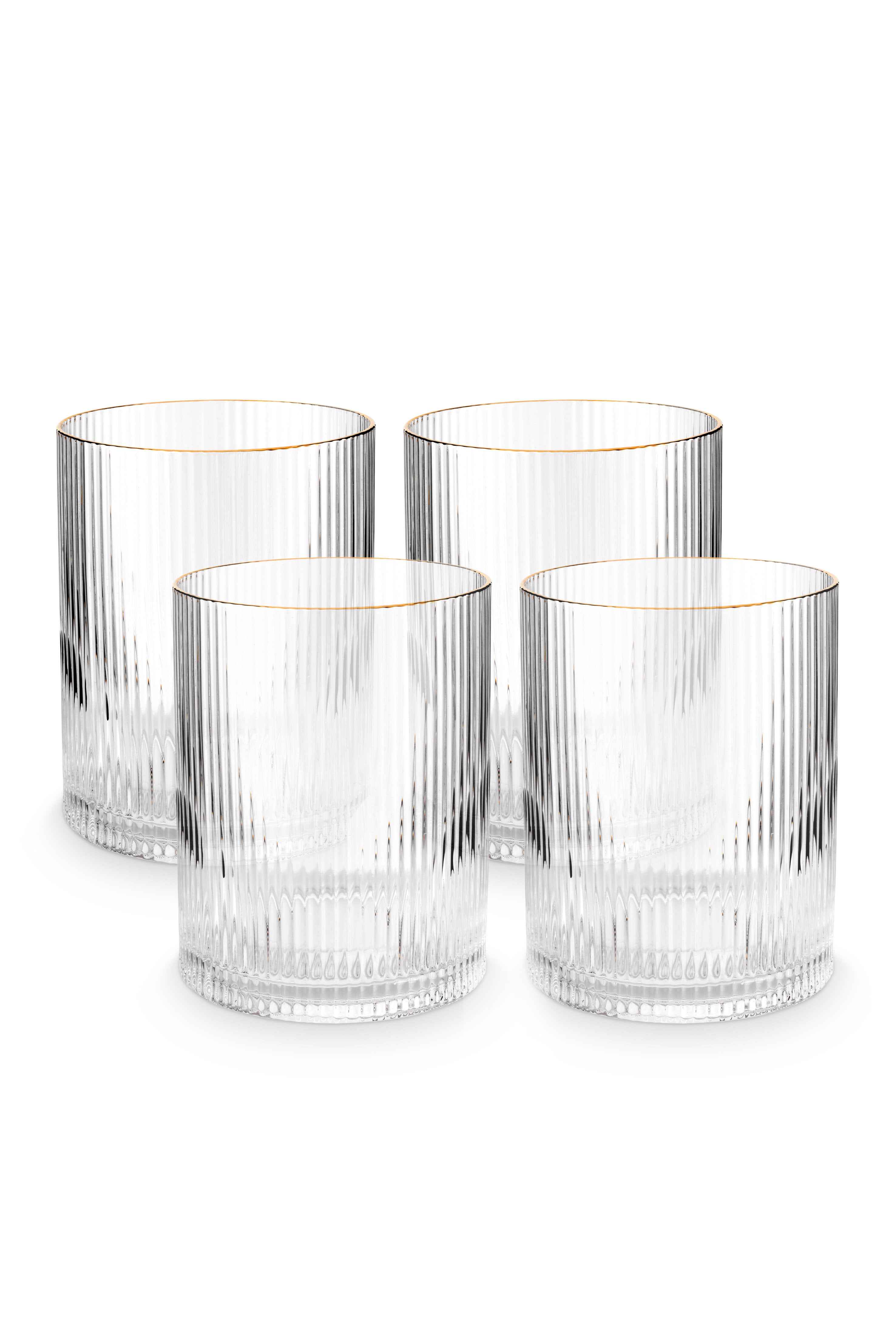 vtwonen Waterglazen - set van 4 - met Gouden Rand