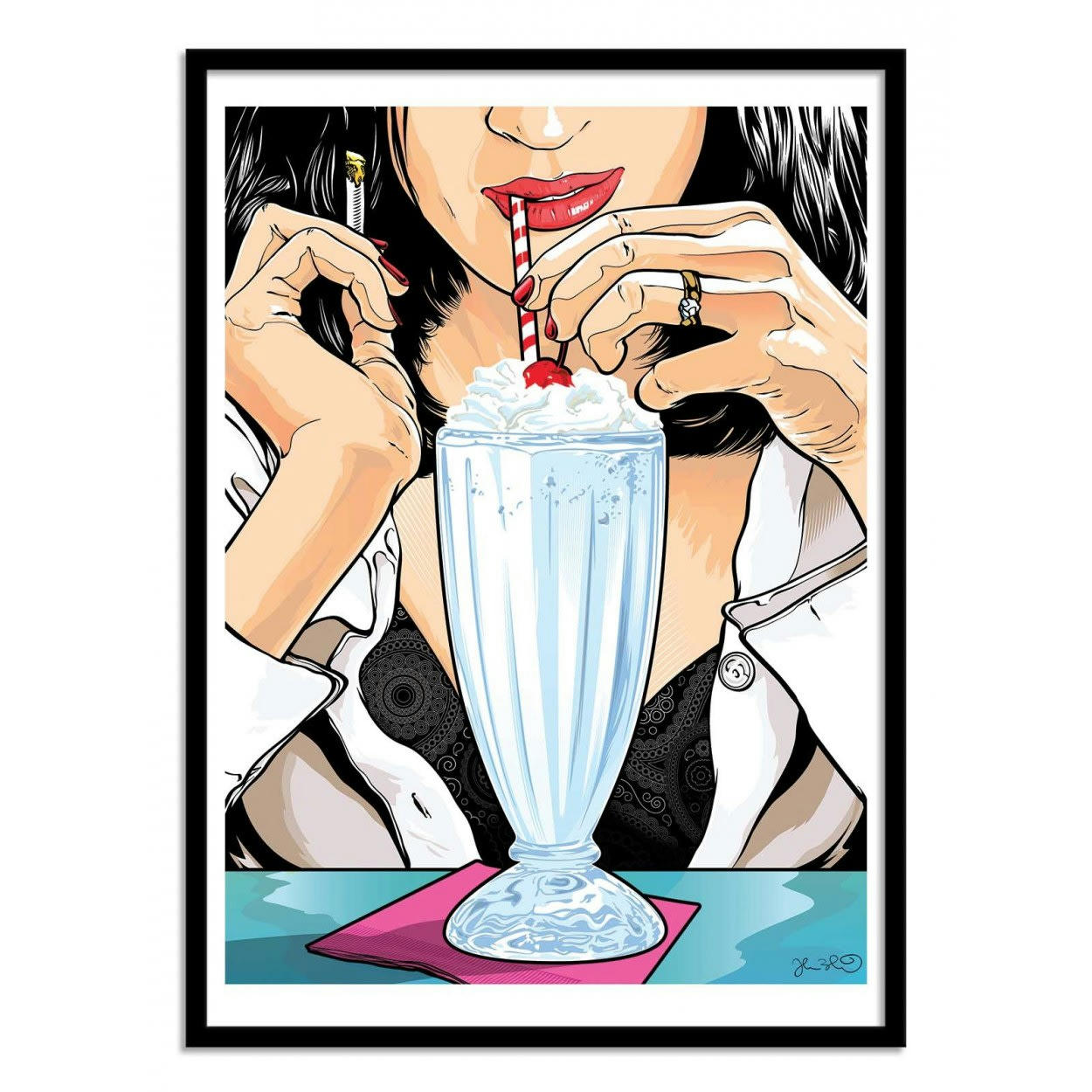 JOSHUA BUDICH - MIA WALLACE -  Affiche d'art 50 x 70 cm