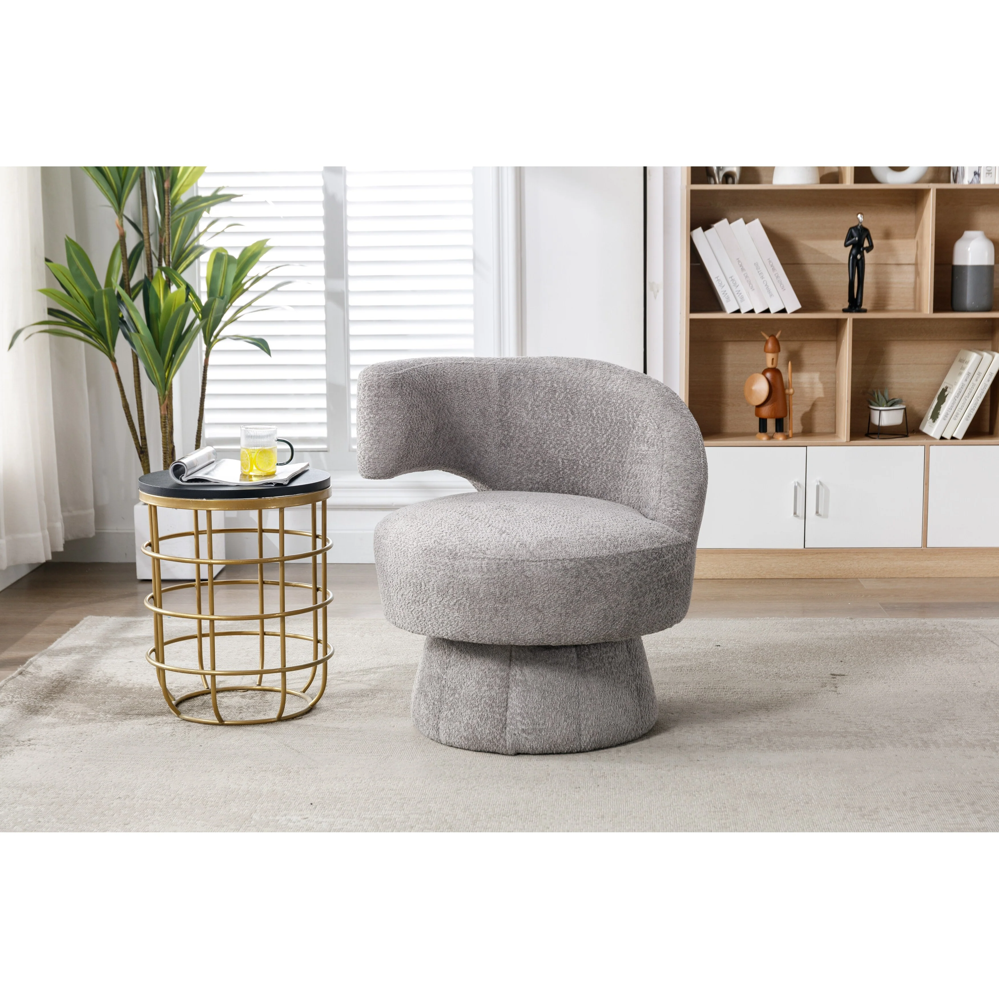 360 Degree Swivel Cuddle Barrel Accent Chairs
