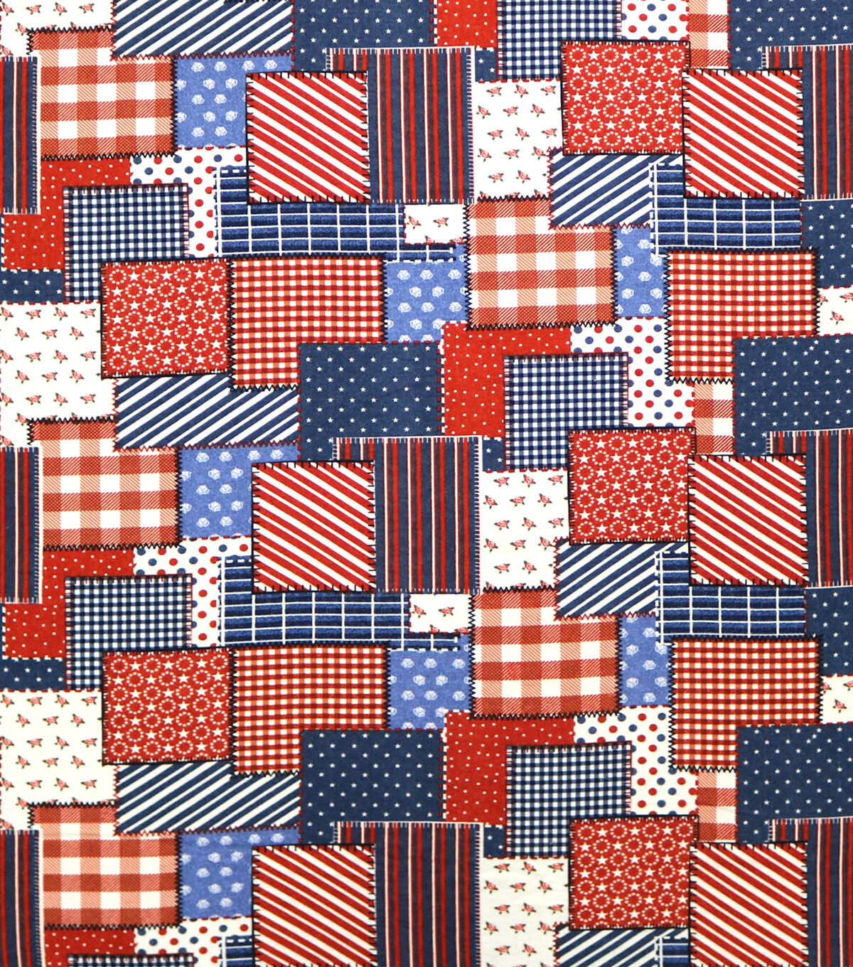 Americana Patch Super Snuggle Flannel Fabric
