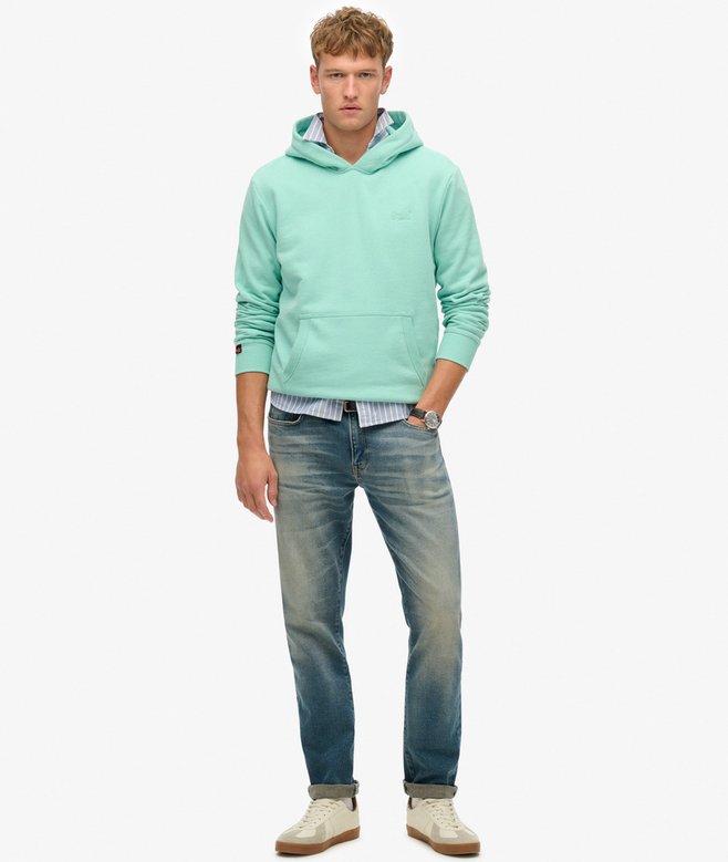 Essential Logo Half Brushed Hoodie