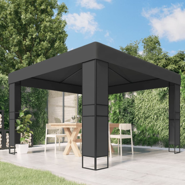Altana Antracyt 3 x 3 m Tkanina vidaXL