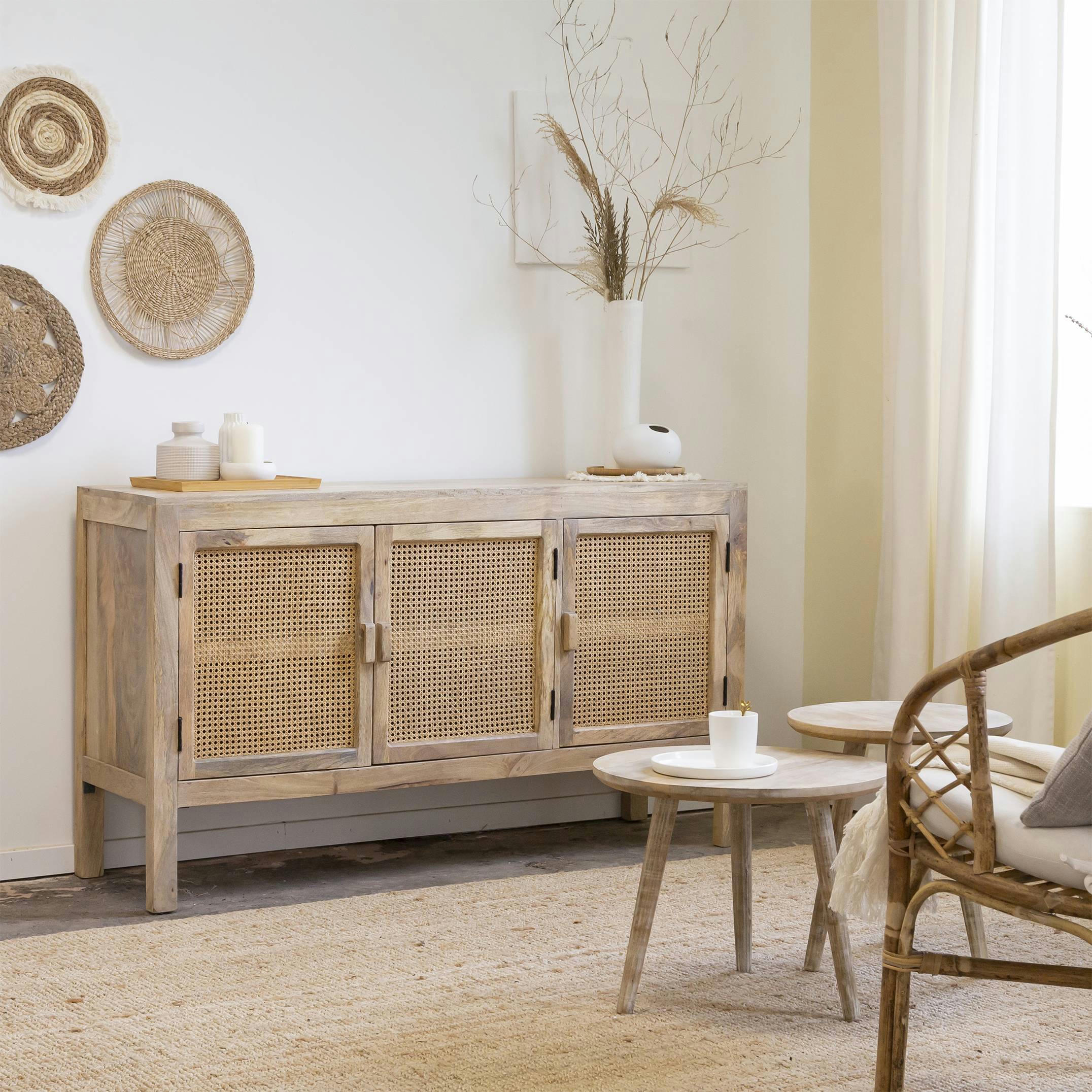 MYKONOS - Table basse en bois marron 60 cm