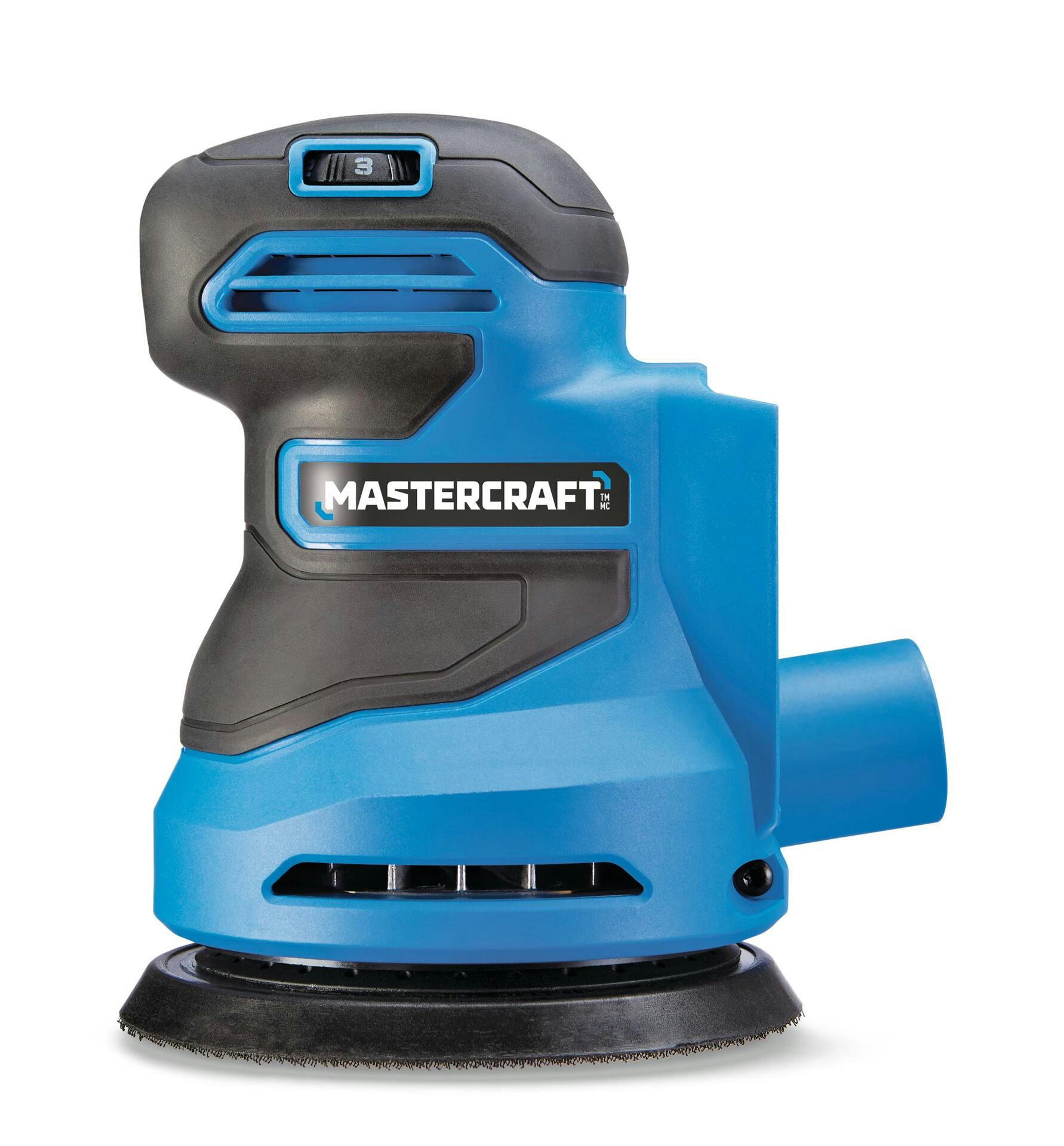 Mastercraft 20V Max Cordless Variable Speed Random Orbital Sander with 80-Grit Discs, 5-in, Tool Only, PWR POD Compatible