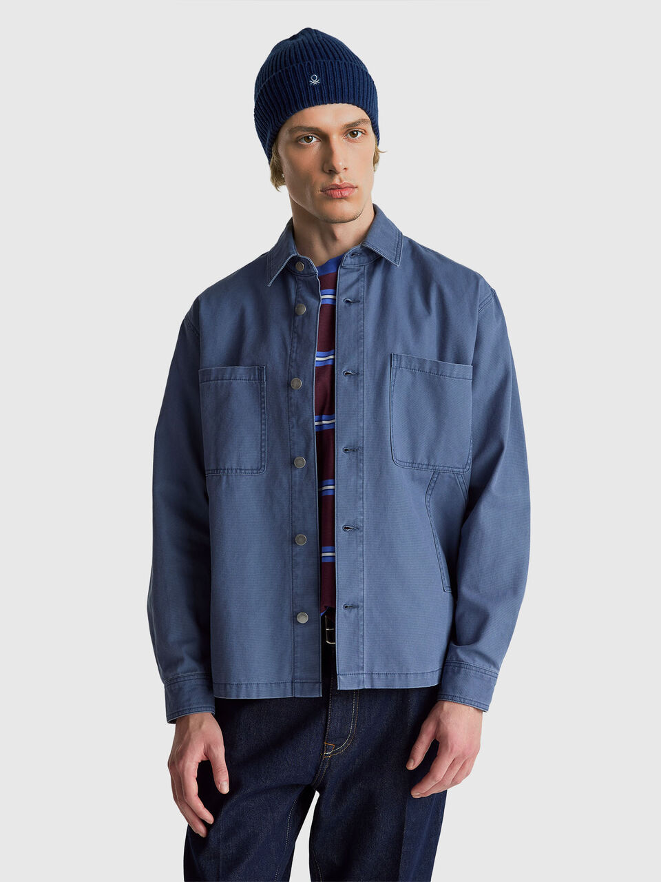 Overshirt in pure cotton