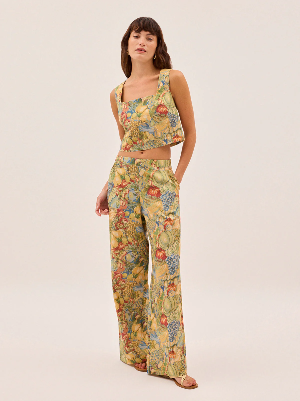 Cosima Fruit Print Trousers