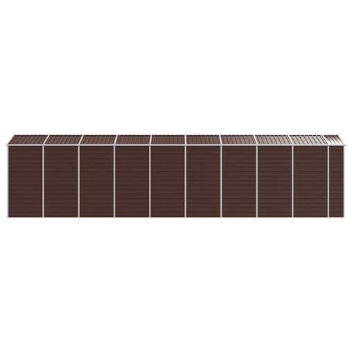NNEVL Garden Shed Brown 191x810x198 cm Galvanised Steel