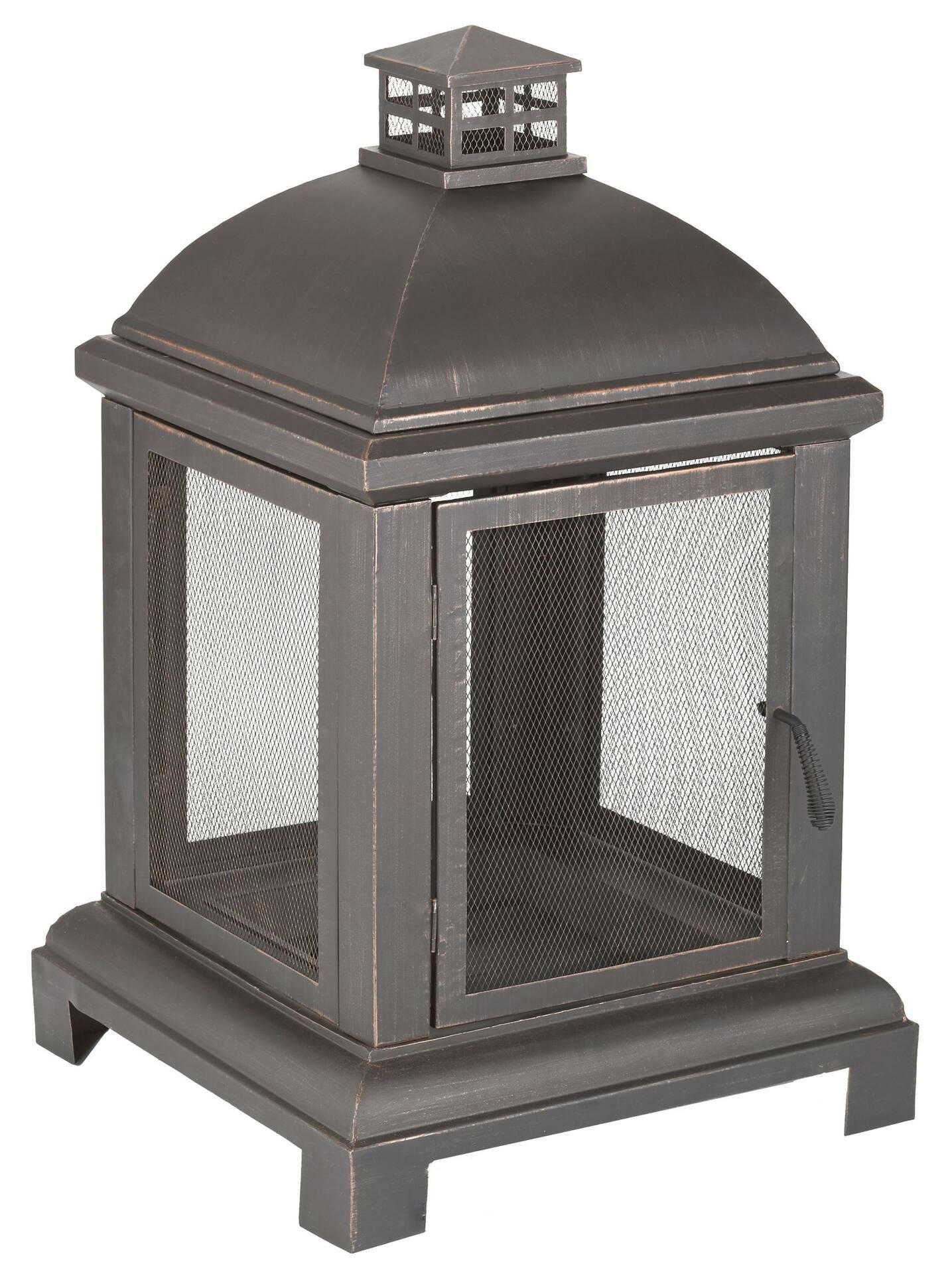 For Living Marseille Outdoor Wood Fireplace, 26 x 26 x 40-in