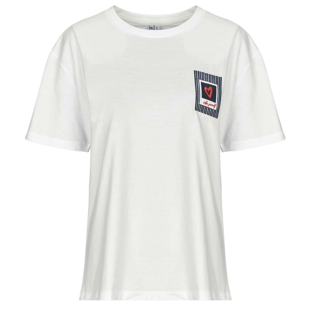 Pieces - PCELOISE SS EMB - White