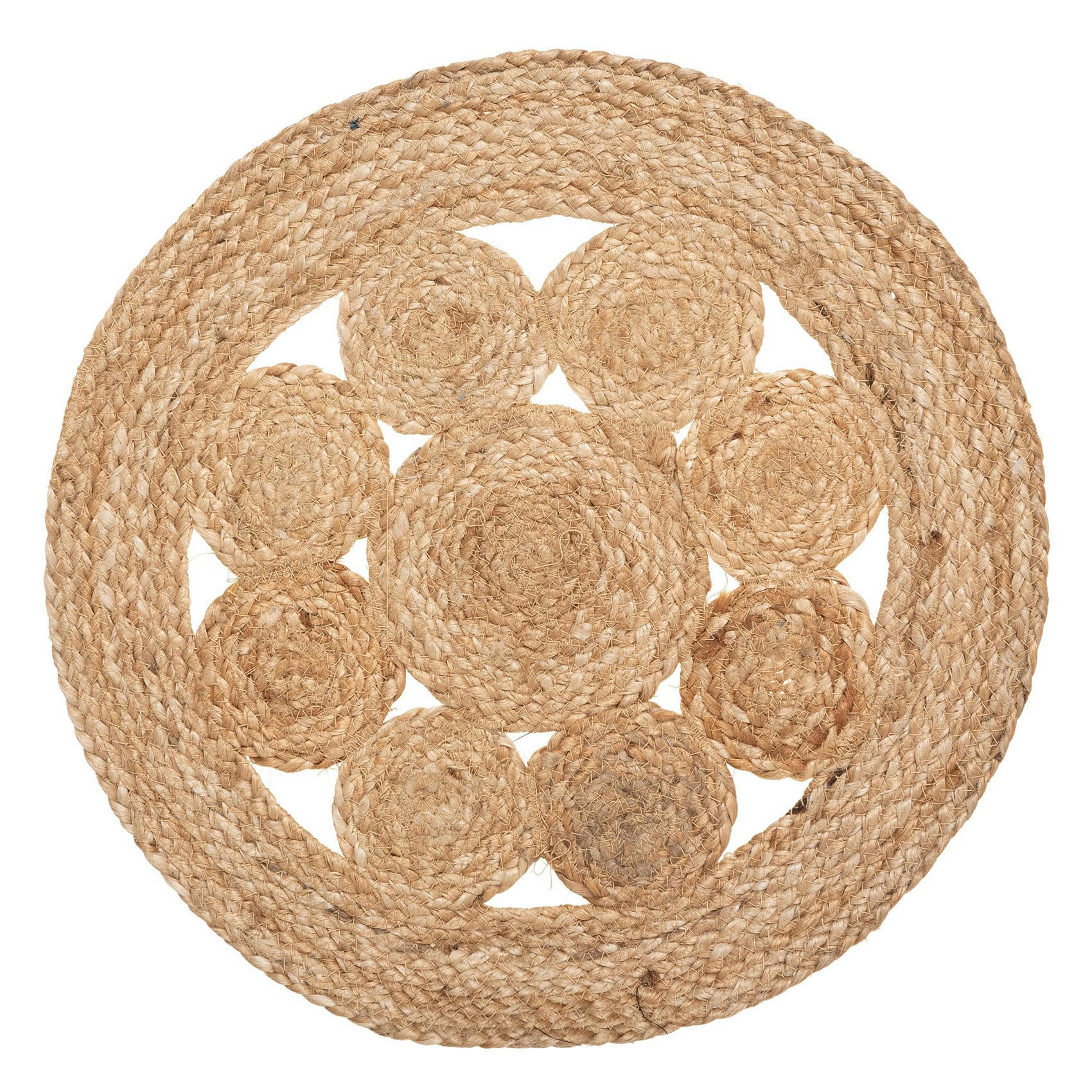 - Set de table en jute beige 38x38 cm