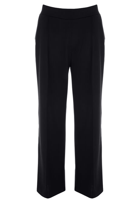 Womens Black Wide Leg Smart Trousers