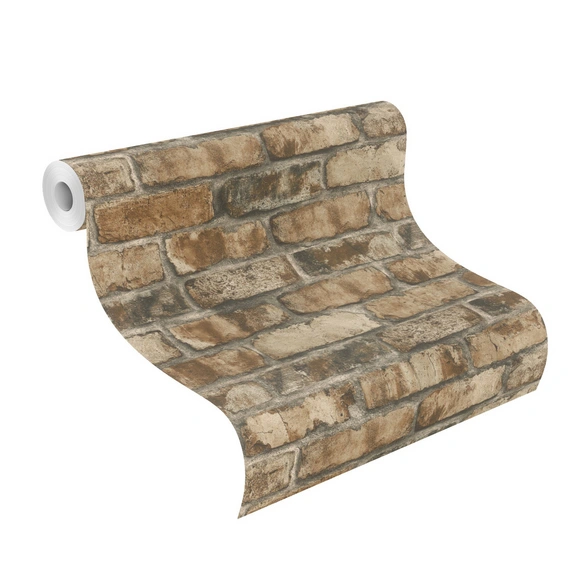 Selbstklebende Vliestapete »Clayton«, 6,00x0,53m Stein braun grau