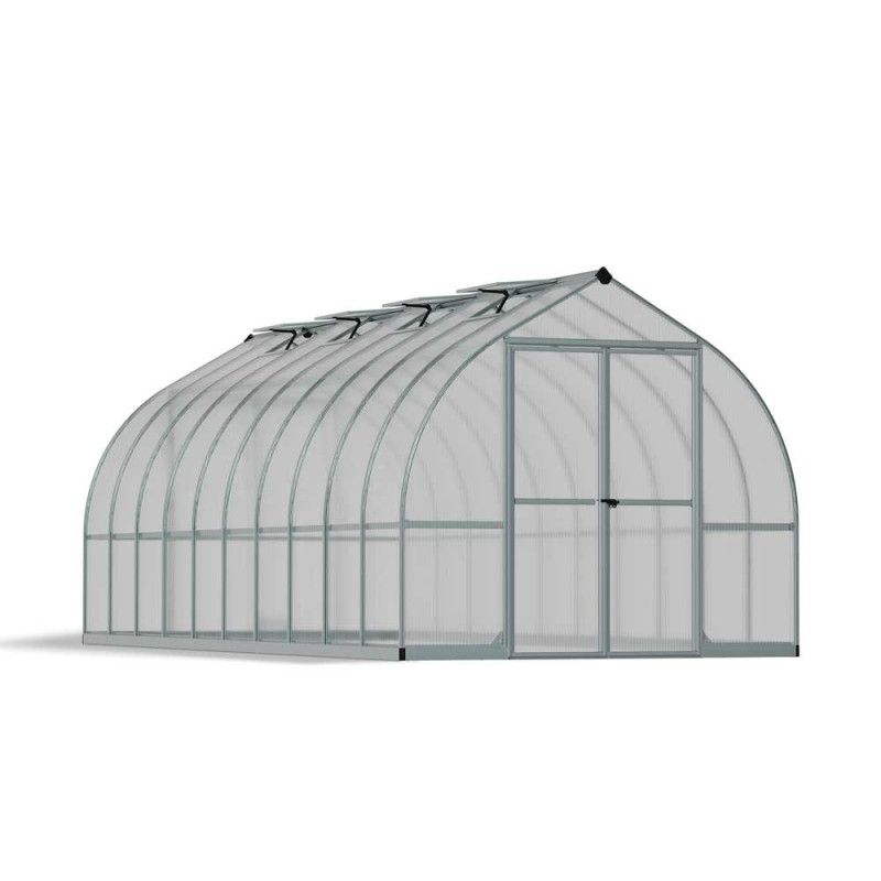 Serre en polycarbonate Bella argentée 14,1 m² CANOPIA