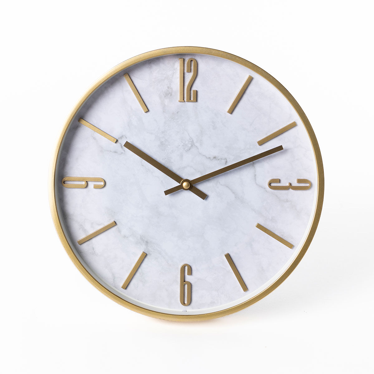 Relógio NATHALIE dourado com efeito mármore D29cm