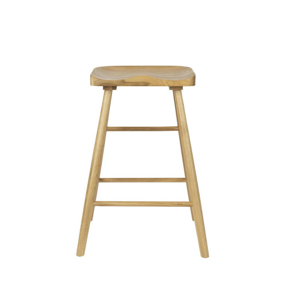 VANDER - Tabouret de bar en bois 65,5cm bois clair