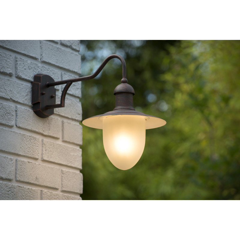 Applique extérieure Aruba rouille 25 x 44 cm E27 60 W LUCIDE