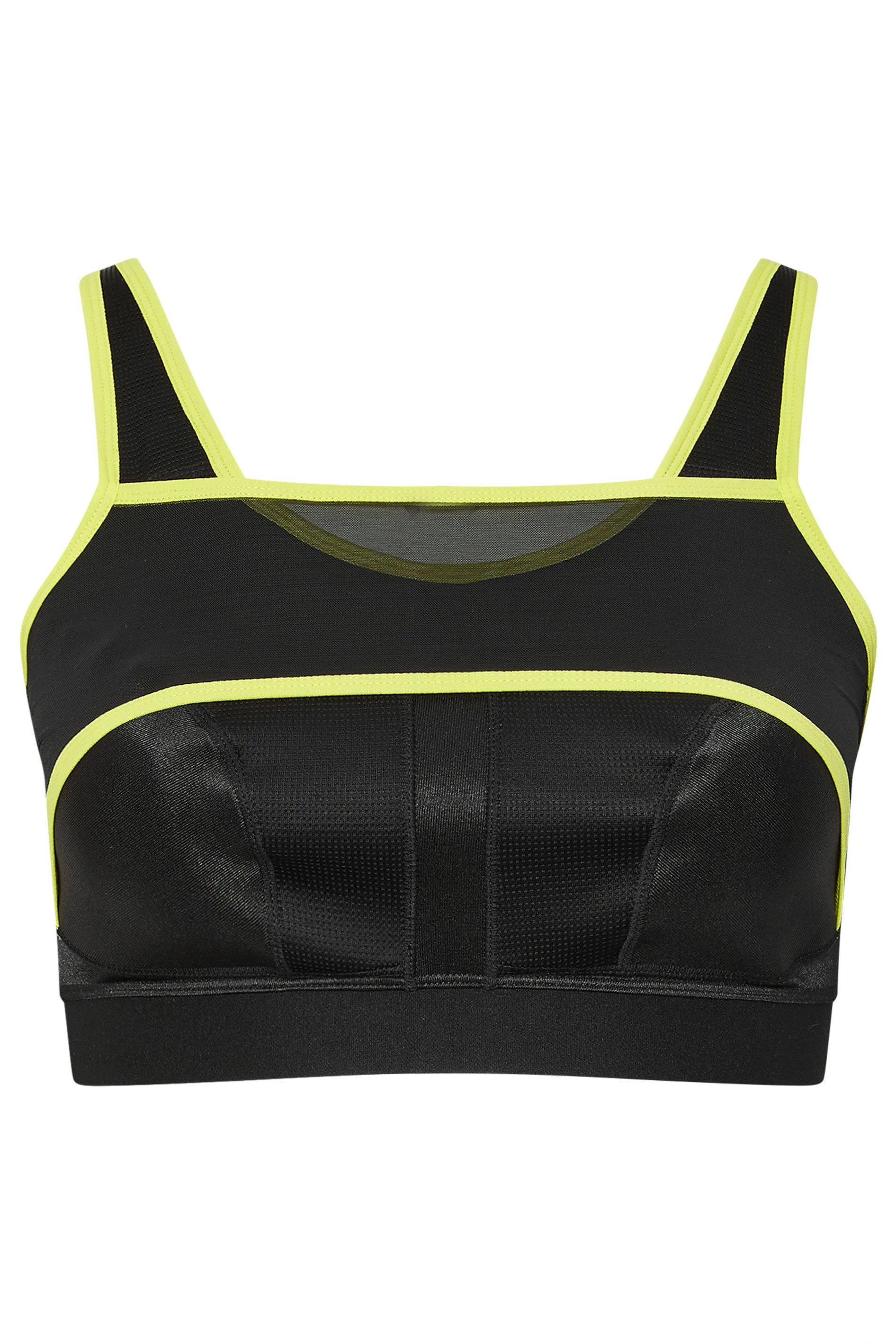Yours Mesh Contrast Trim Non Padded Sports Bra
