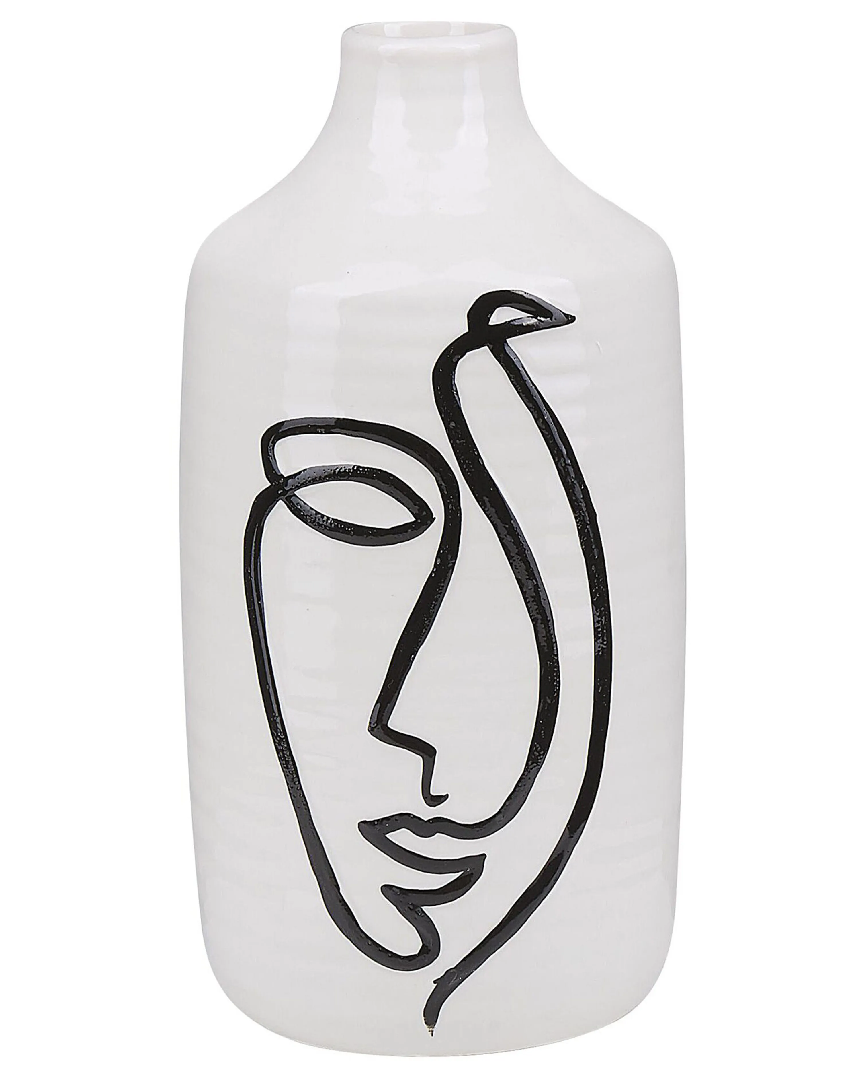 Flower Vase AENUS Stoneware 22 cm White