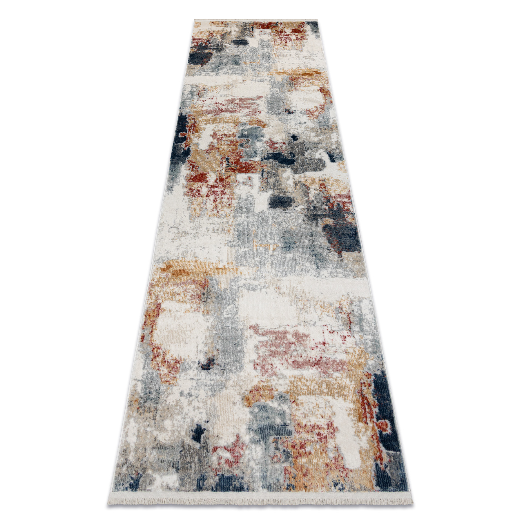 Dywan, chodnik DISTIN 0144B biały / różowy / pudrowy 80x200 cm