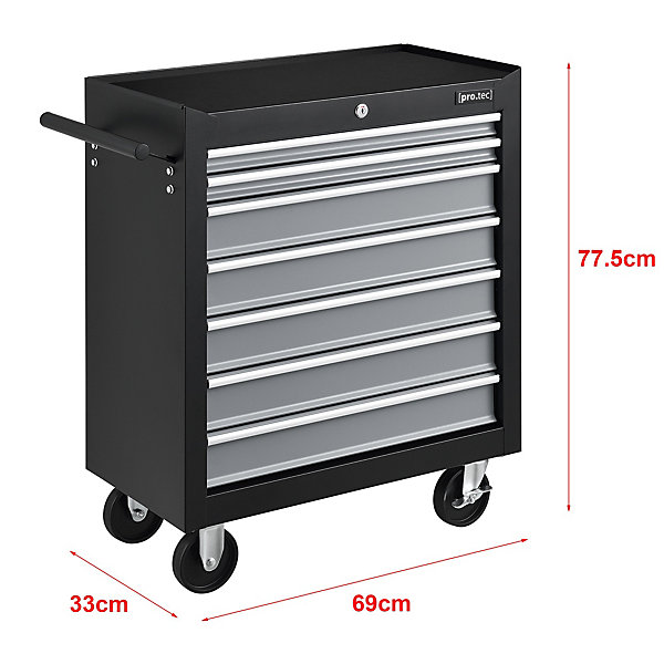 Chariot servante d'atelier pour outils à argente Helloshop26