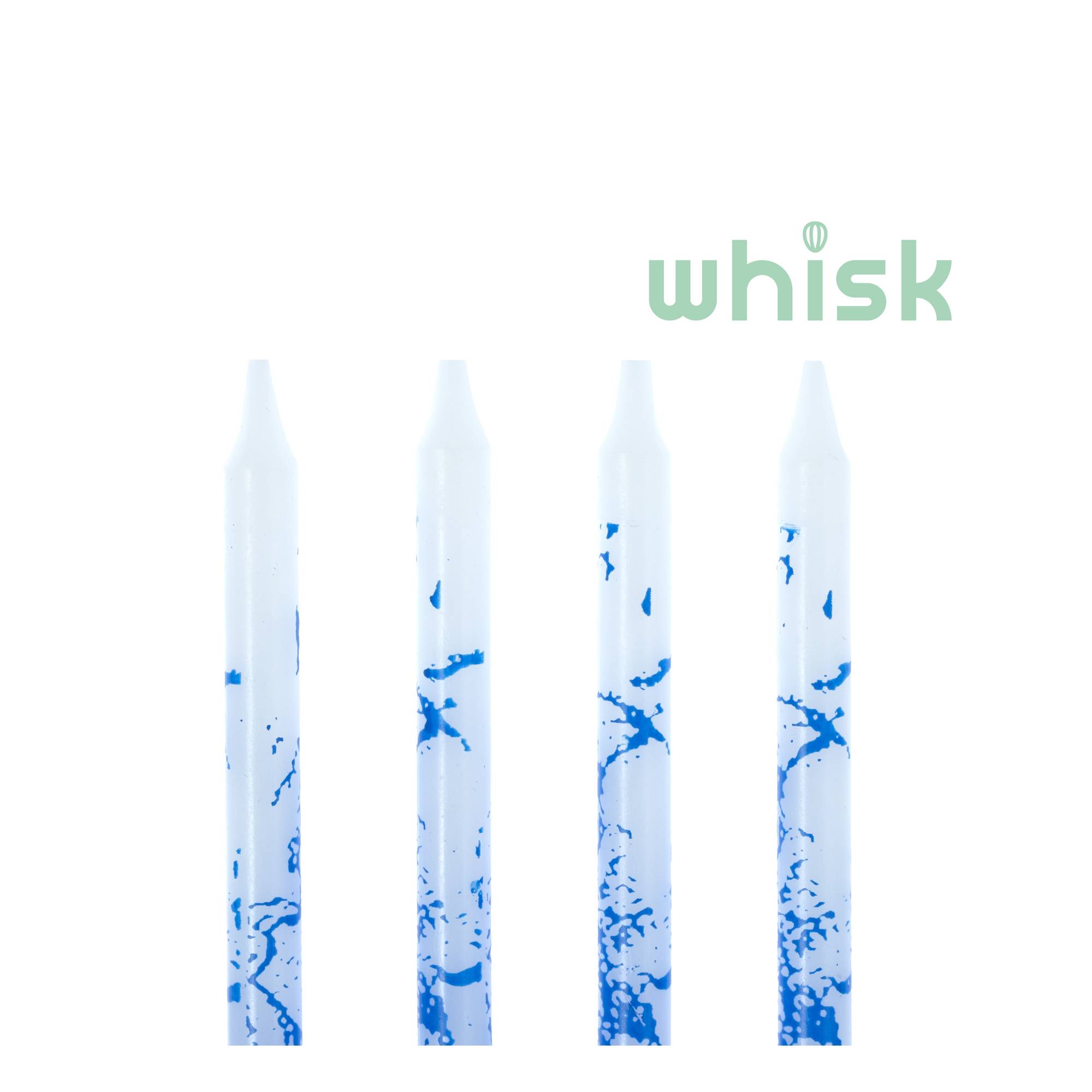 Whisk Blue Marbled Candles 24 Pack