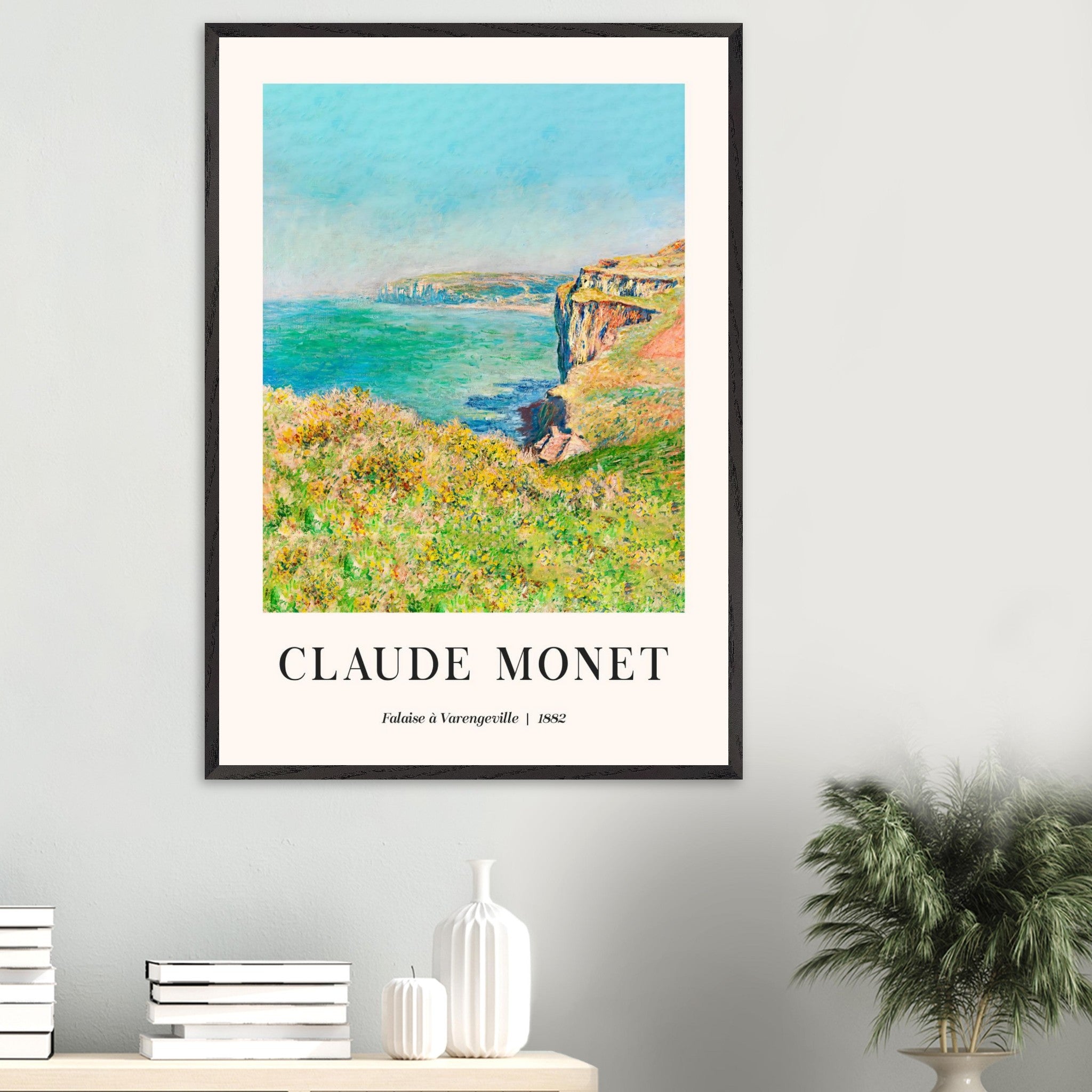 Artfulprints Poster Claude Monet - Falaise à Varengeville  - 70x100 cm - Meerkleurig