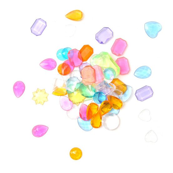 Clear Acrylic Jewels 125g
