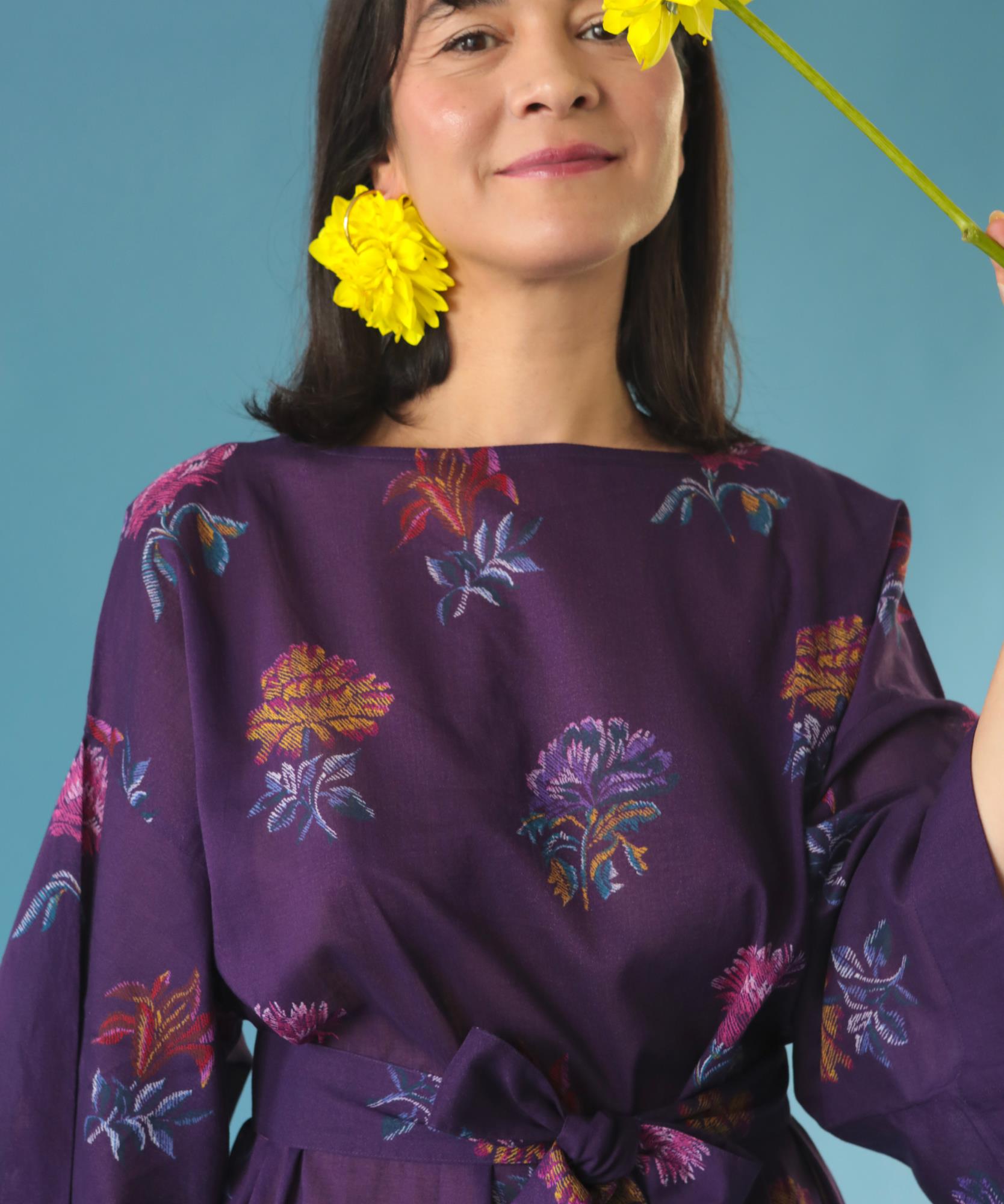 Robe Paco imprimé Œillets d'Arles - Taille unique