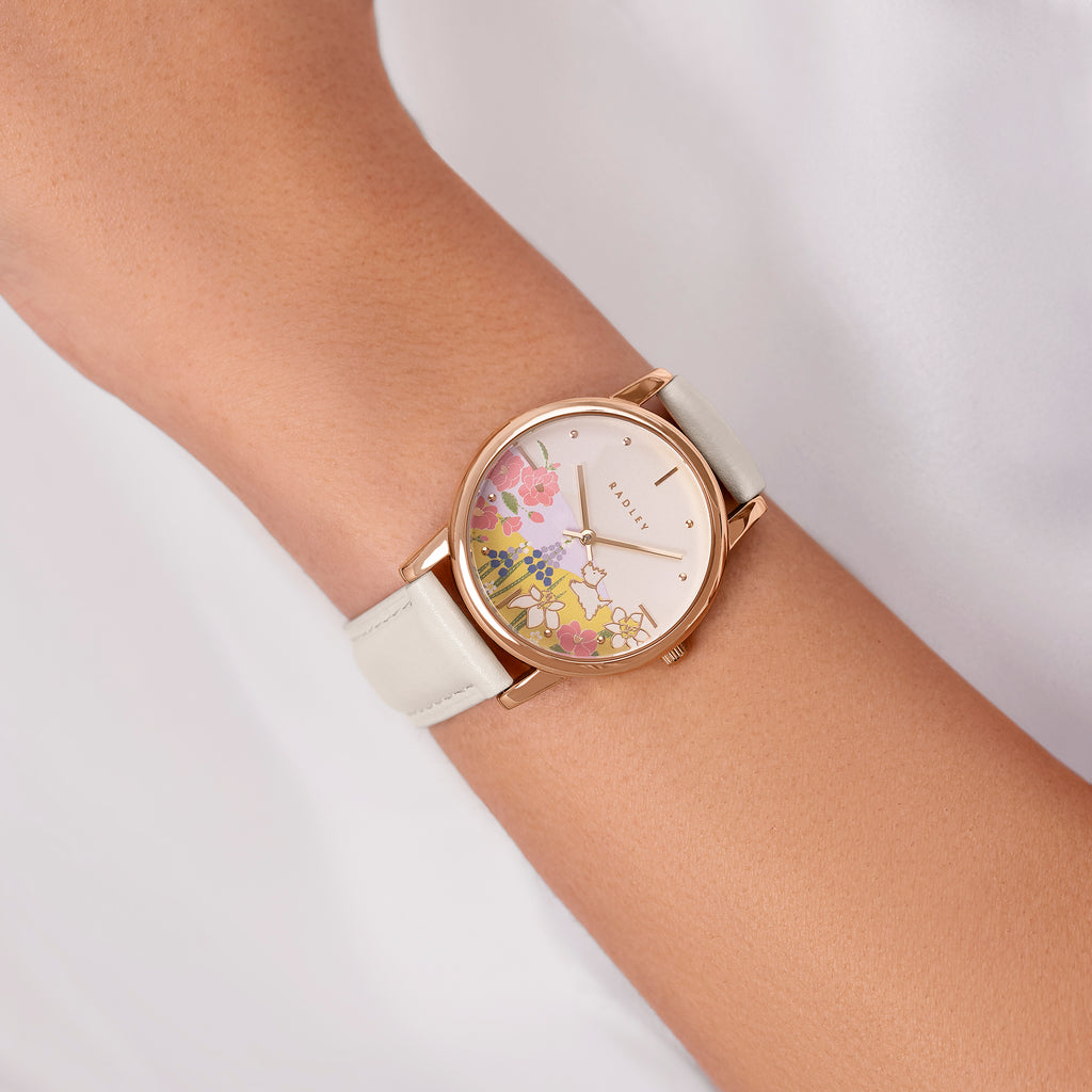 Spring Blooms - Leather Strap Watch