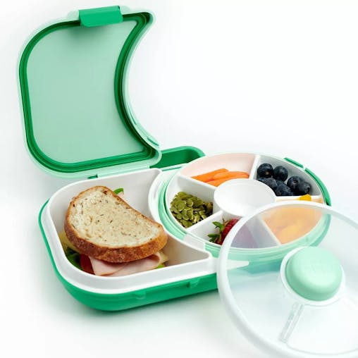 GoBe 2-in-1 Lunchbox With Original Snack Spinner | Green