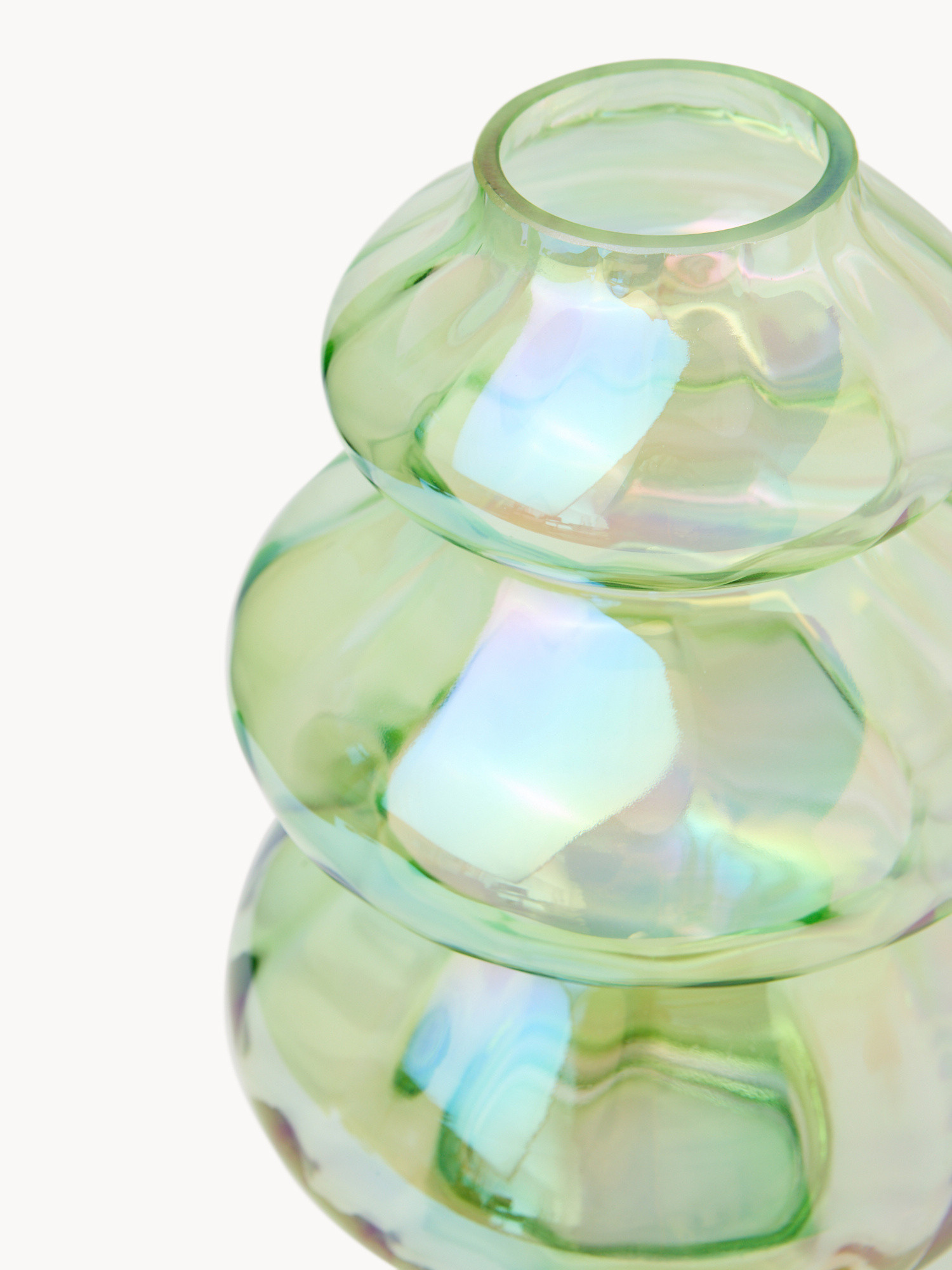 Vaso a forma di pino effetto madreperla