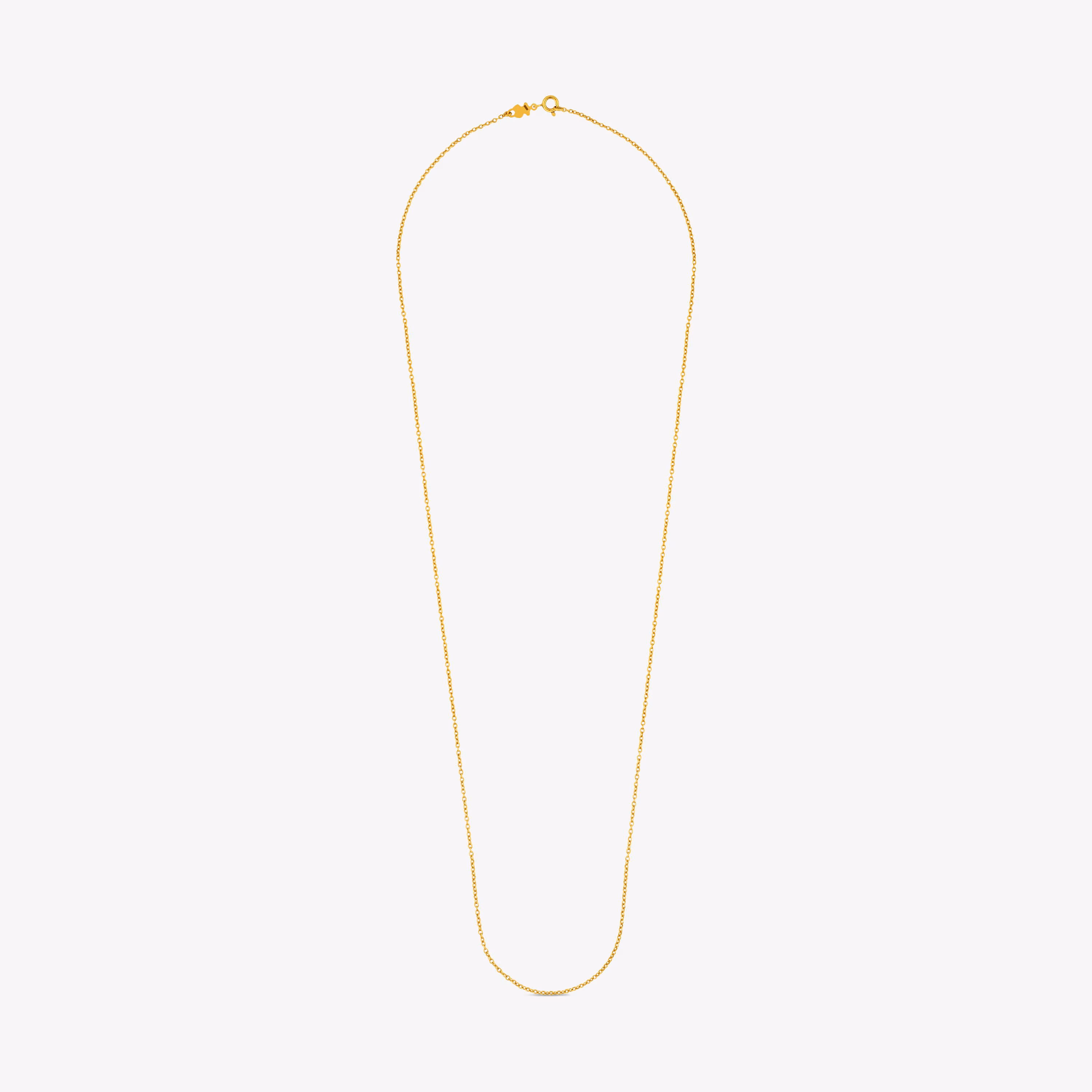 Gargantilla larga con baño de oro 18 kt sobre plata con anillas, 70 cm Chain