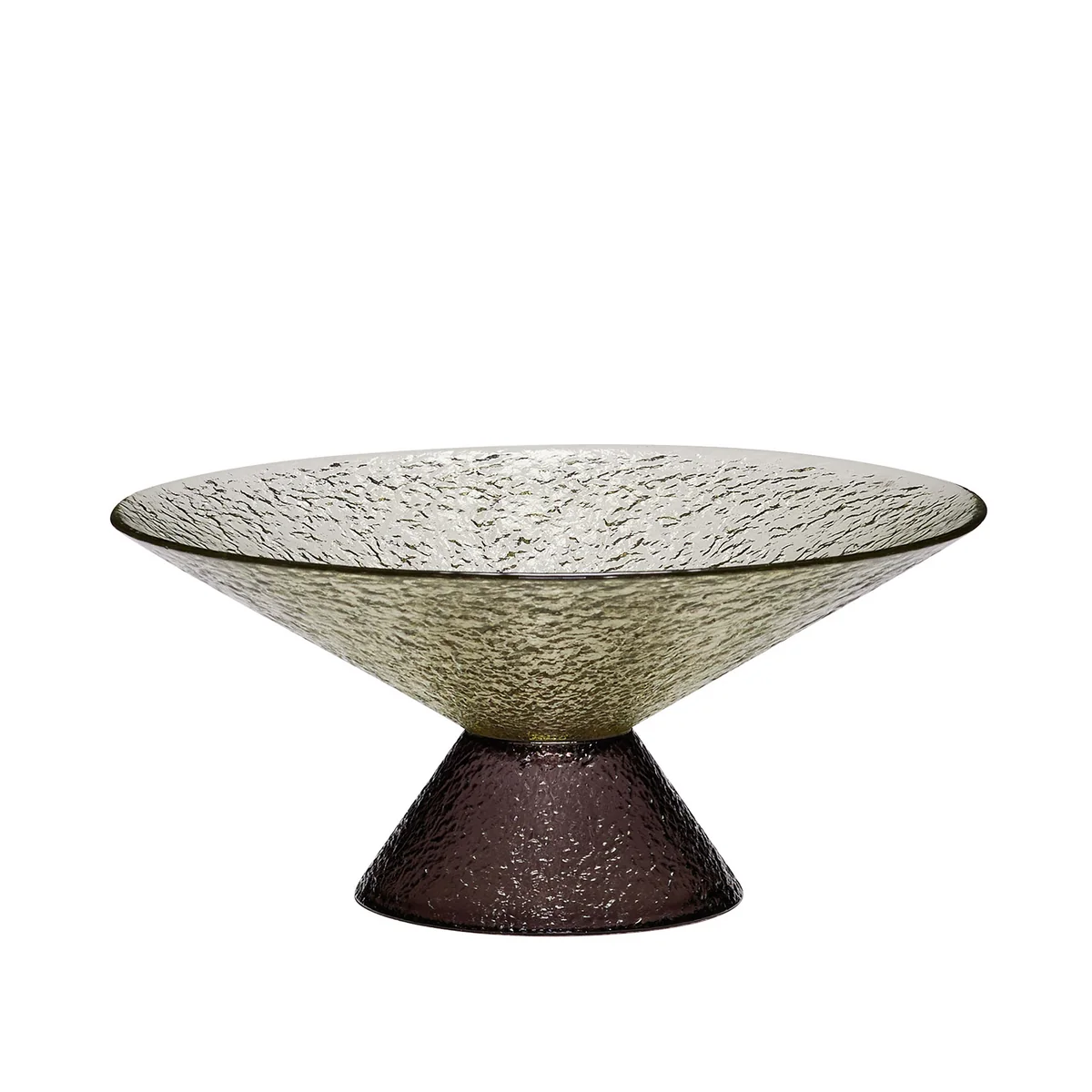 Hübsch Interior - Bonbon Schale, large, Glas, grün / braun