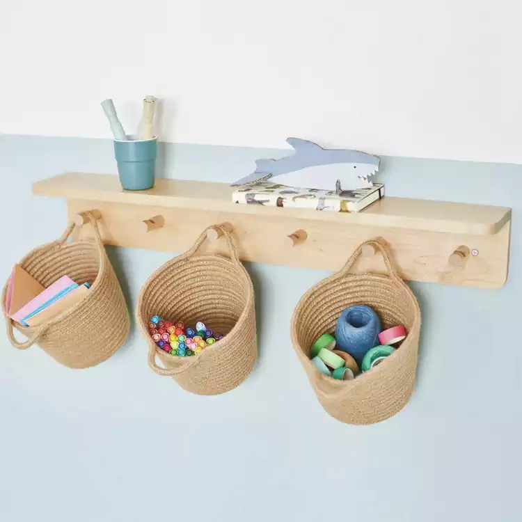 Great Little Trading Company Peg Rail Shelf with Hooks