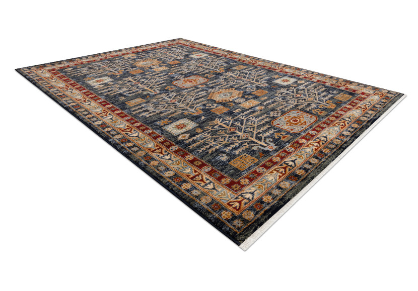 Dywan wełniany KESHAN Frędzle, Ramka orientalny 6174/53511 80x145 cm