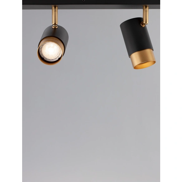Deckenleuchte »Pogno«, LED, 3-flammig, schwarz/goldfarben