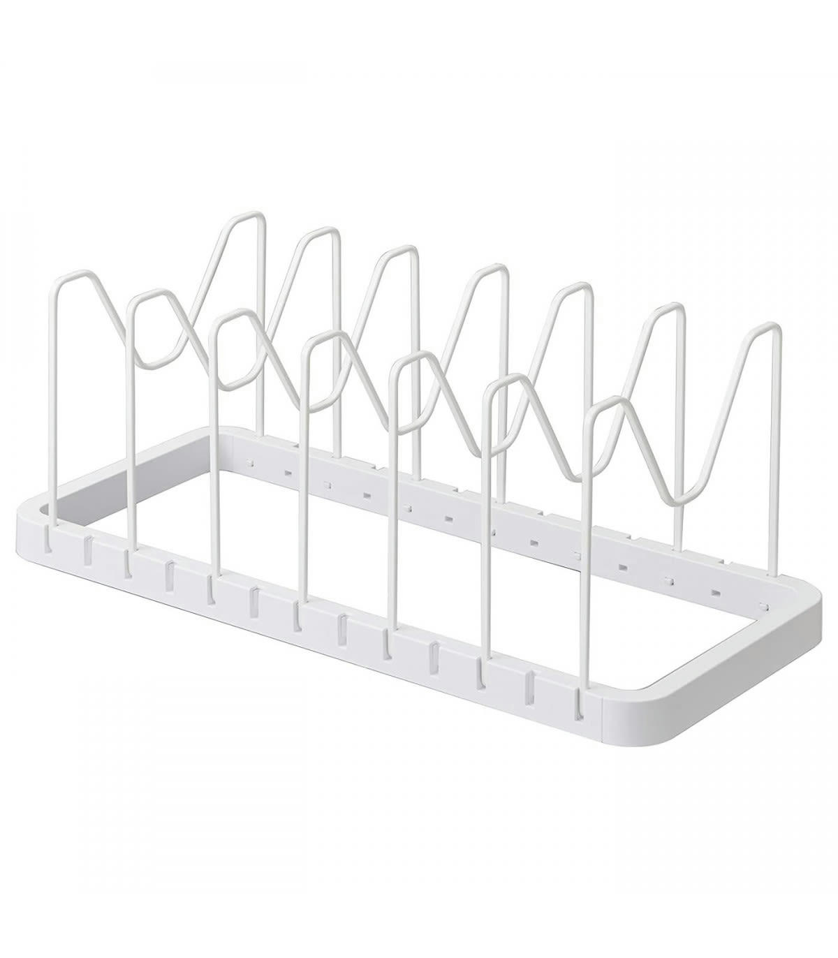 - Rangement extensible pour couvercles et poêles - Blanc