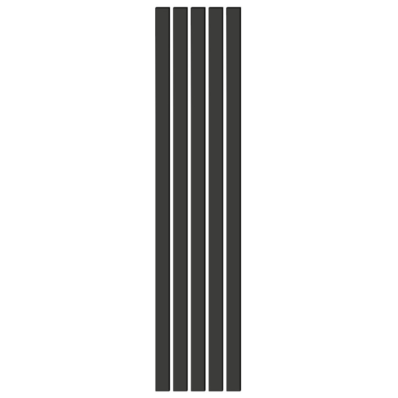 Chambranle Steel Look noir mat 1 x 6,5 x 212 cm THYS