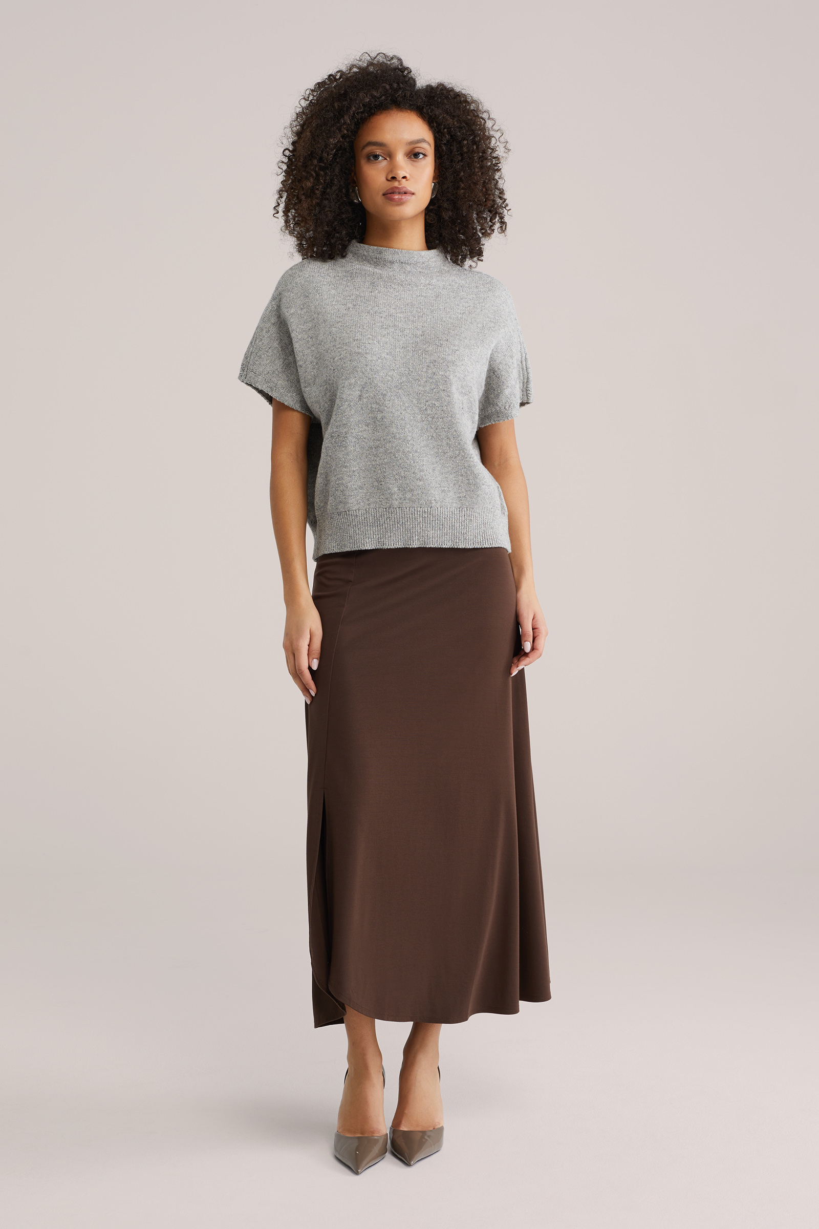 Dames gebreide trui met structuur