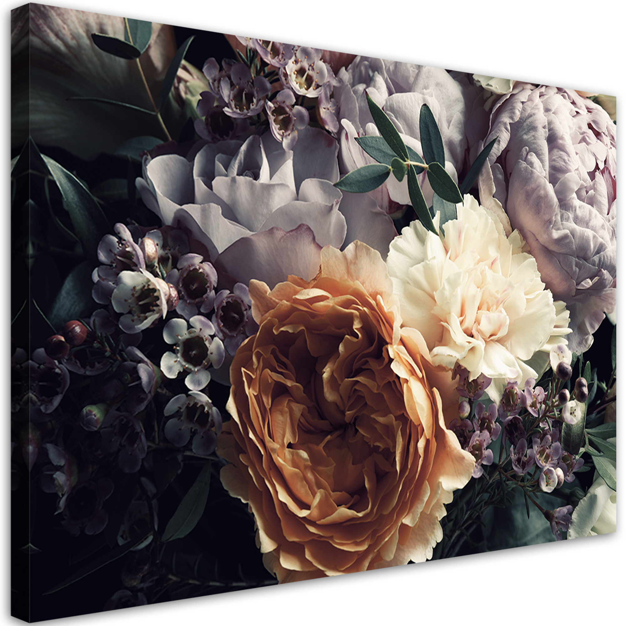 Feeby Obraz na płótnie Pastelowe Peonie Bukiet Kwiaty 60x40