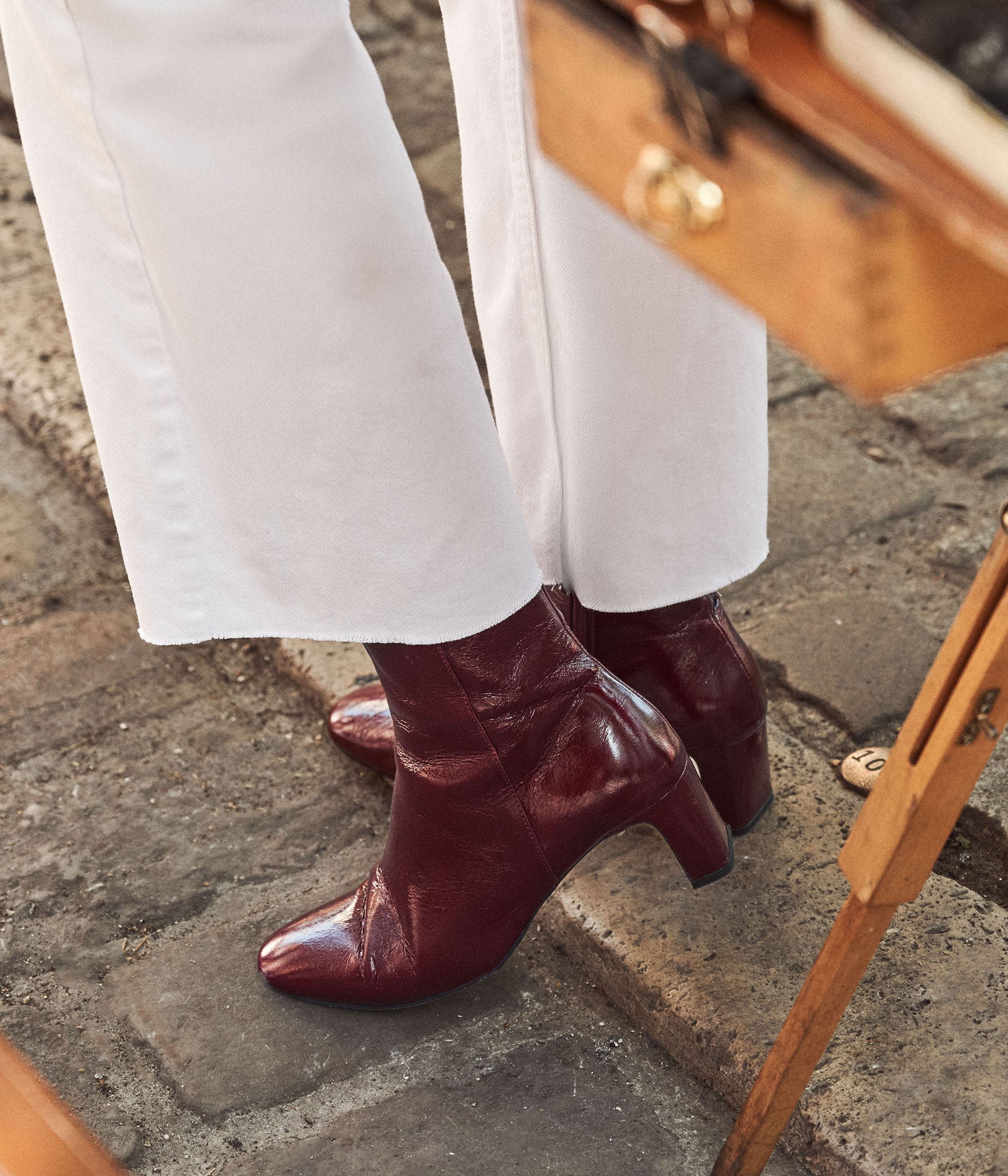 Boots vernies cerise Elemy