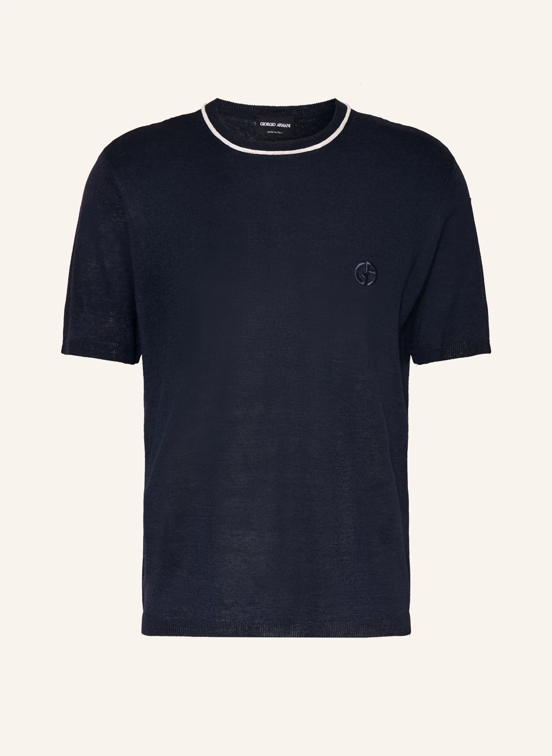 GIORGIO ARMANI Strickshirt aus Leinen mit Seide