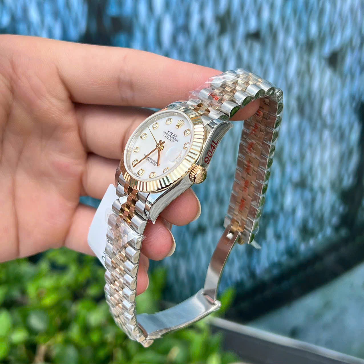 Rolex Datejust SS/YG Plated MOP Dial CZ Diamonds 31mm Jub Super Clone