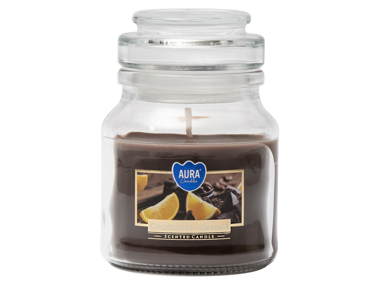 Świeca zapachowa w szkle z wieczkiem Czekolada z Pomarańczą 120 g