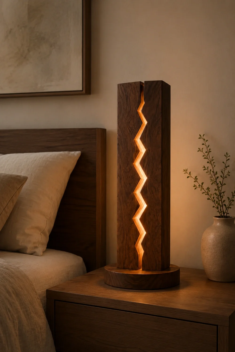 Wooden Art Lamp #WL074