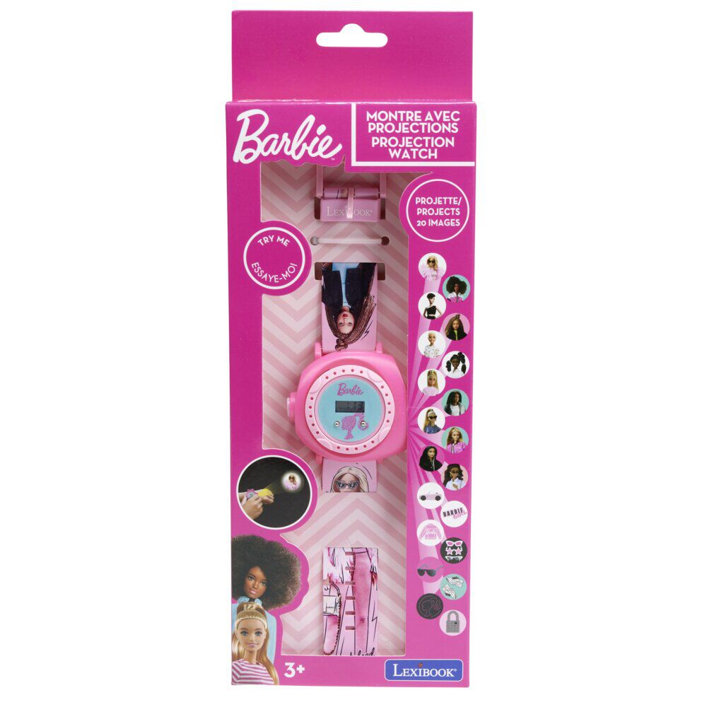 Montre enfant digitale Barbie avec projection 20 images plastique rose