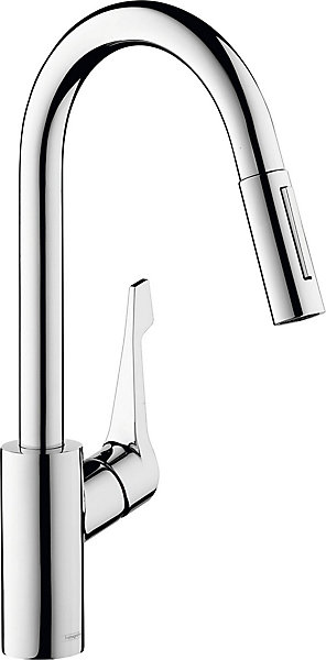 Mitigeur de cuisine chromé avec douchette Hansgrohe Cento XL