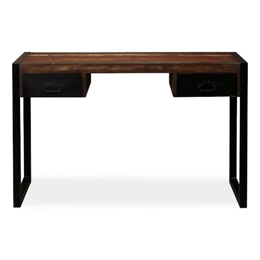 NNEVL Desk with 2 Drawers Solid Reclaimed Wood 120x50x76 cm