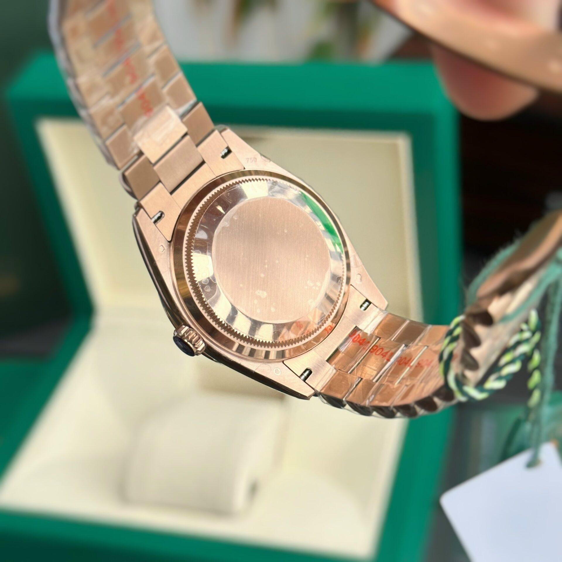 Rolex Day-Date RG Plated Chocolate Dial Diamonds 36mm Replica